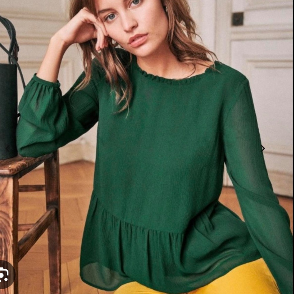 Sezane Sabina Long Sleeve Blouse